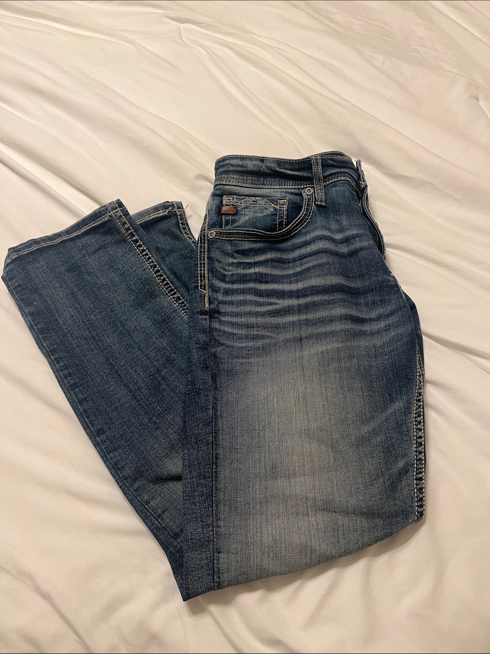 BKE Men's Washed Blue Jake Straight Jeans